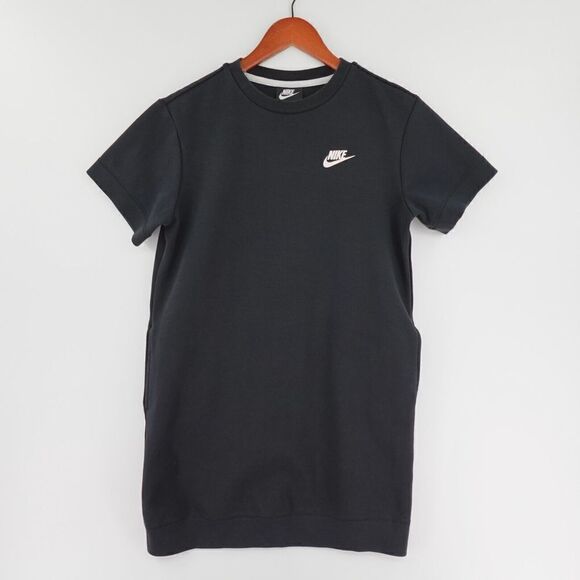 Nike Sportswear Tech Fleece Dress Women Small Black Relaxed Streetwear Versatile - Picture 1 of 15